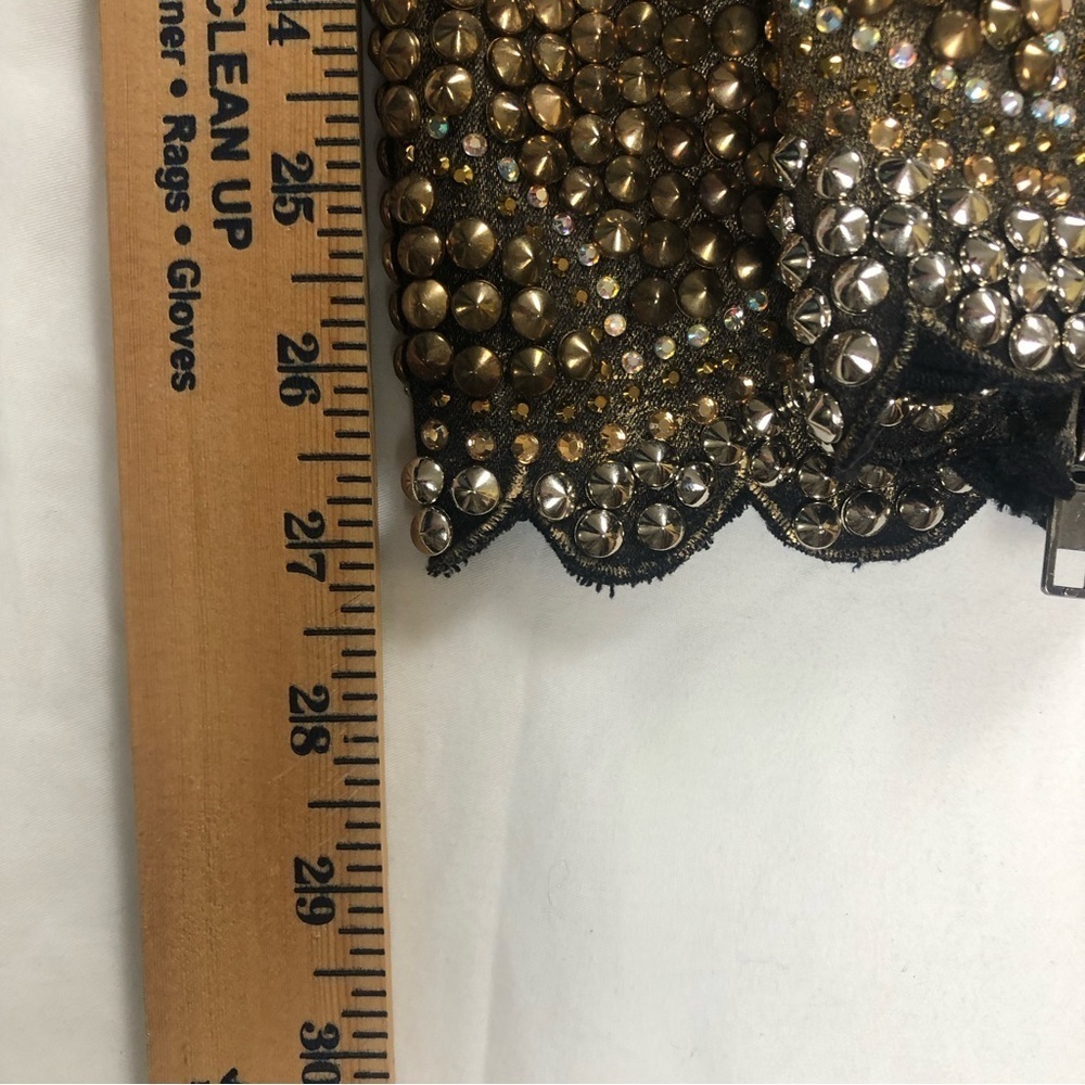 LUXE MODA (8) Black / Gold Embellished Jeans - Picture 13 of 16